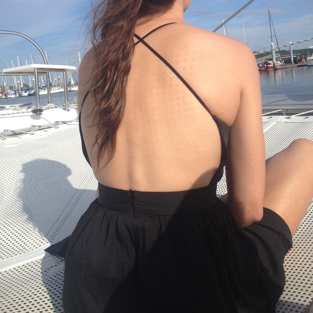 Open Back Black Maxi
